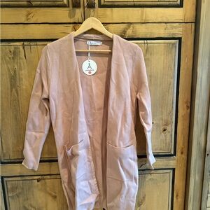 Anabess Beige Open Front Cardigan